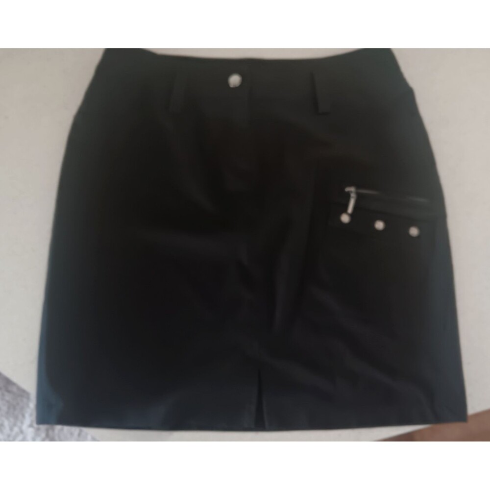 São Paulo Sz 6 Black Skirt with Silver Accents Y2K EUC
